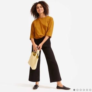 Everlane Wide-Leg Crop Pant Black